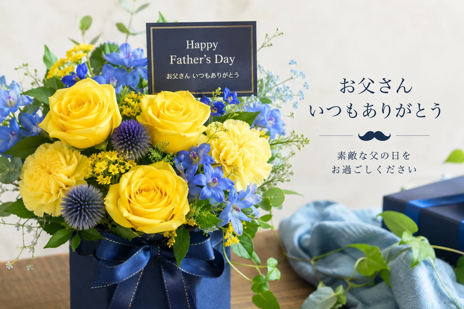 今週日曜日は父の日です!感謝の気持ちをお花に込めて